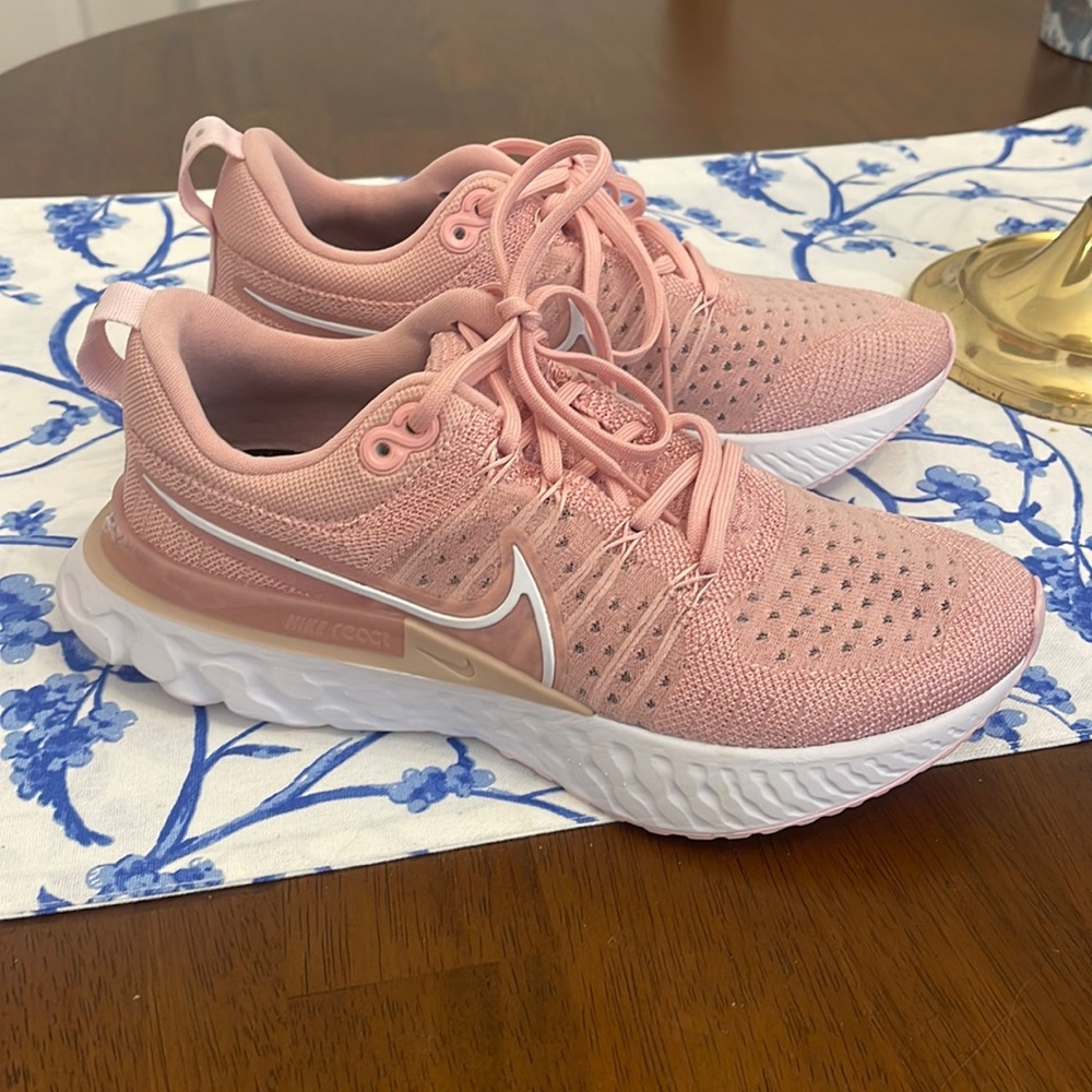 Pink Nike React Sneakers